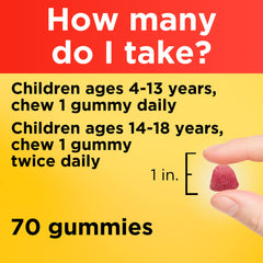 Orange-flavored Nature Made Omega-3 kids gummy