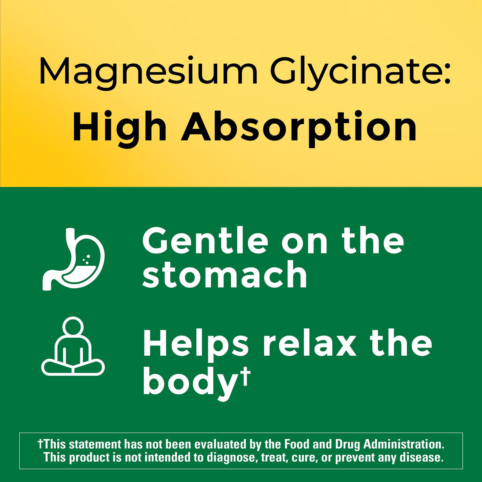 Nature Made Magnesium Glycinate label on bottle Nature Made Magnesium Glycinate label on bottle