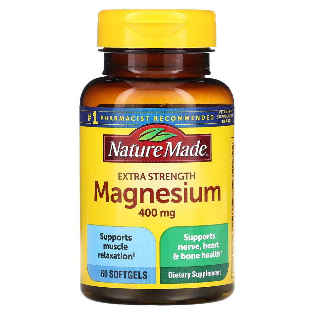 Nature Made Magnesium Oxide 400 mg bottle – front view