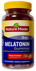 Nature Made Melatonin 10 mg Gummies bottle with Dreamy Strawberry flavor