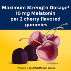 Two melatonin gummies serving on white background