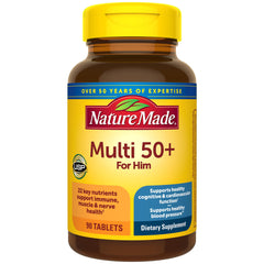 Nature Made Multivitamin For Him 50+ 90-count bottle — front view