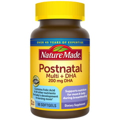 Nature Made Postnatal Multivitamin + DHA bottle front