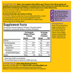 Gluten-free, pectin-based prebiotic fiber gummies without artificial flavors or dyes