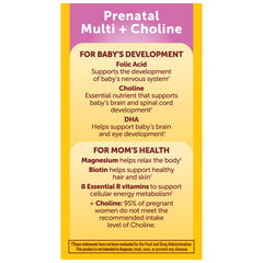 Daily use of Nature Made prenatal vitamins and choline for 60-day supply