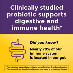 Back label with ingredients and directions for Nature Made Probiotic Capsules