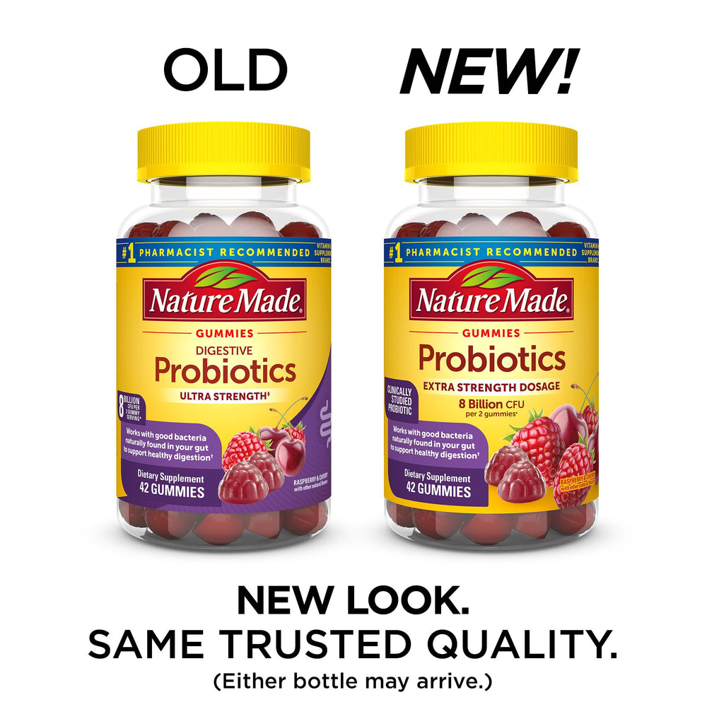 Gummies with raspberry and cherry flavors