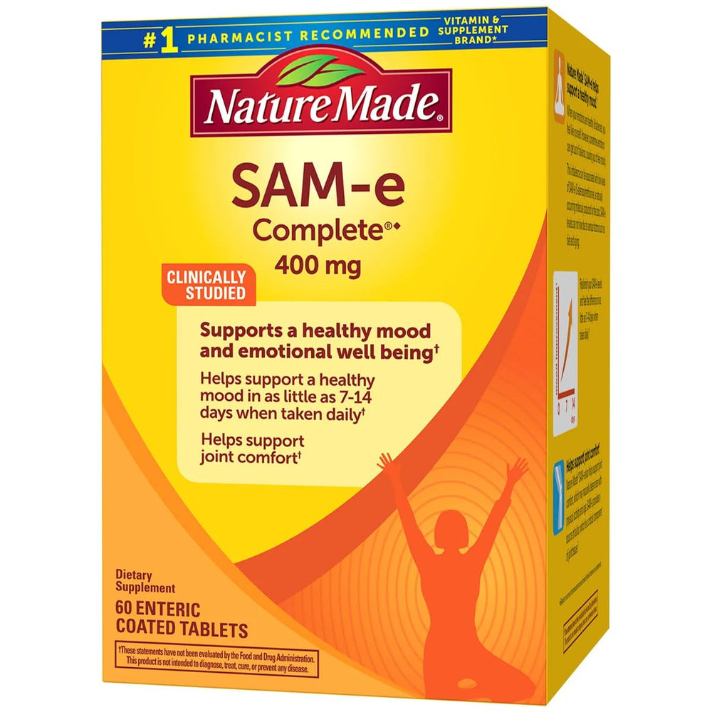 Nature Made SAM-e Complete 400 mg highlighting mood benefits
