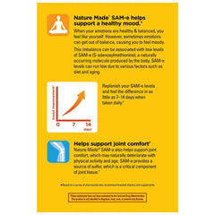 Nature Made SAM-e Complete 400 mg highlighting joint health support