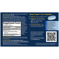 Close-up of Melatonin 10mg tri-layer time-release tablet