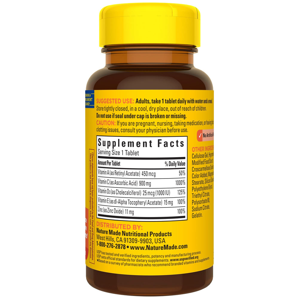 Made in USA label on Nature Made Super C bottle