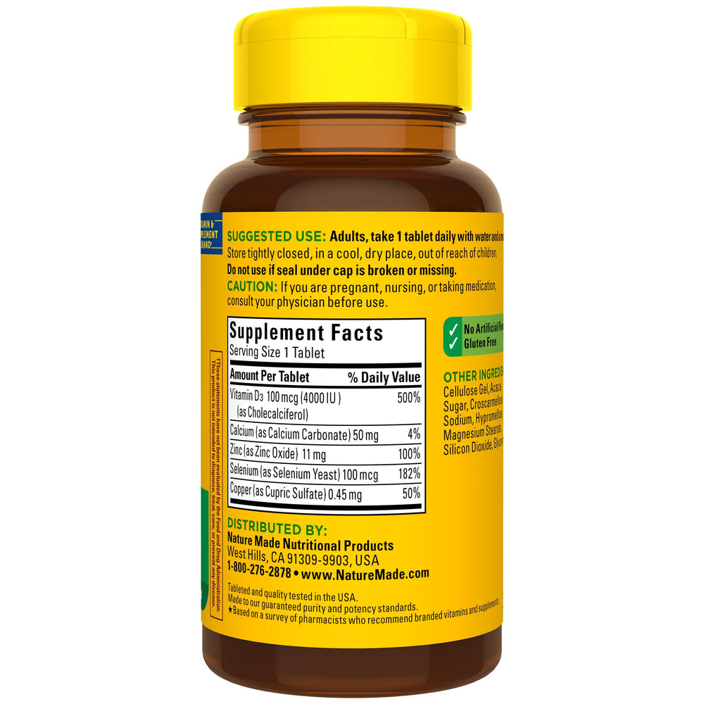 Adult serving: one tablet daily with water and a meal