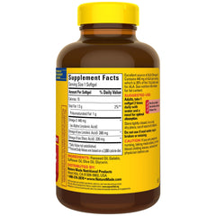 Instruction: take one softgel twice daily with meals