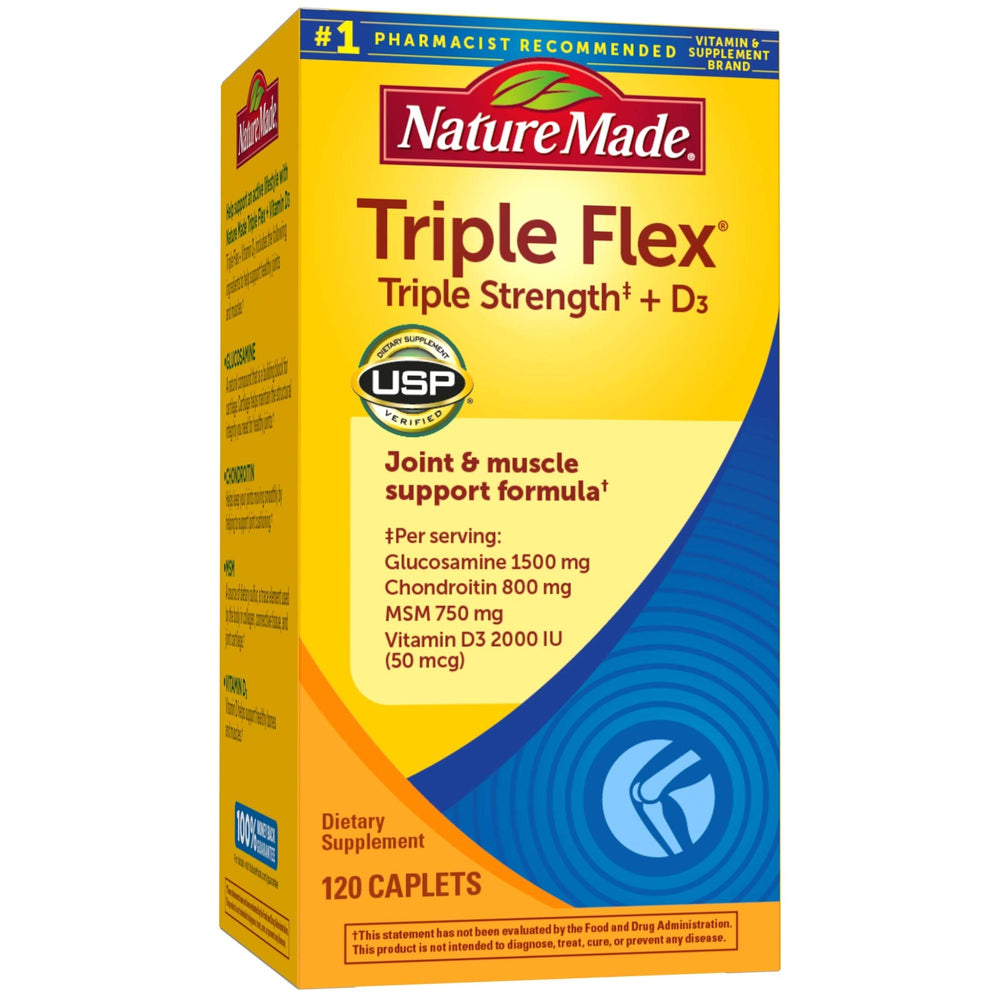 Nature Made TripleFlex Triple Strength Caplets with Vitamin D3 bottle