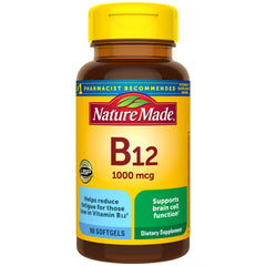 Nature Made Vitamin B12 1000 mcg bottle label