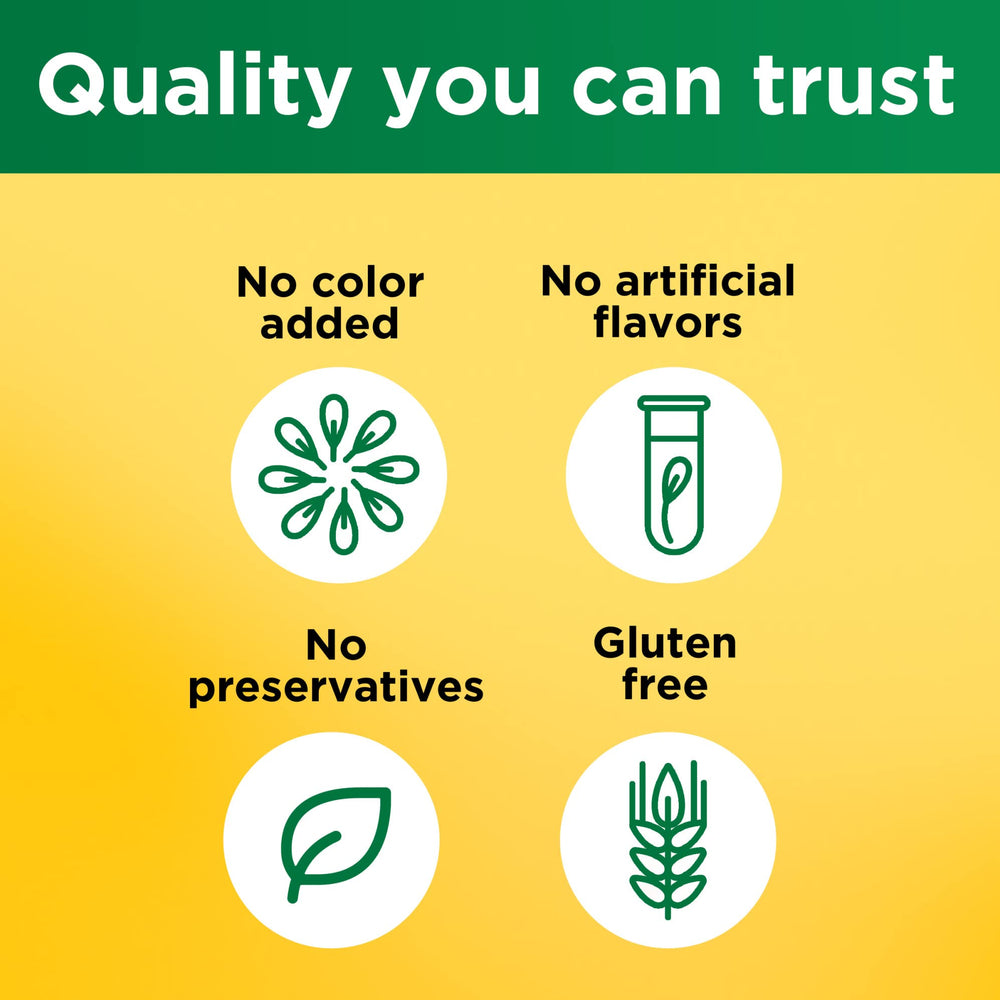 Ingredients highlight: no artificial flavors, no preservatives