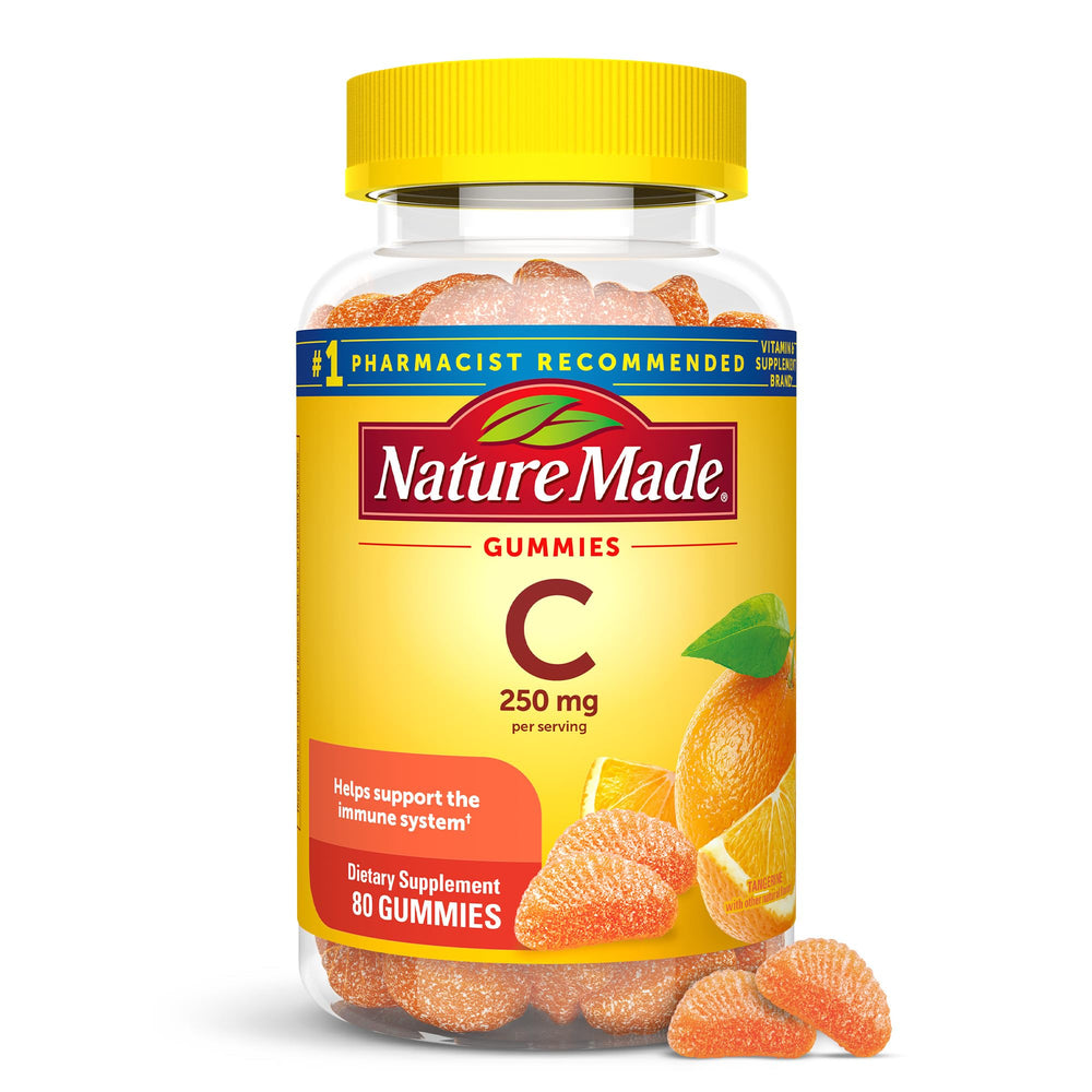 Nature Made Vitamin C 250 mg Gummies bottle and label