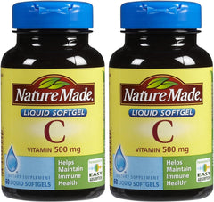Nature Made Vitamin C 500 mg Softgels bottle - 60-count, Pack of 2
