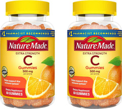 Nature Made Vitamin C 500 mg gummies bottle with orange label
