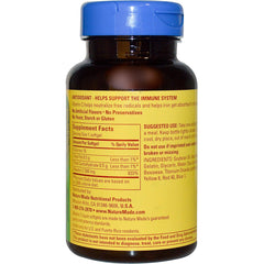 Close-up of Nature Made Vitamin C 500 mg Softgels bottle label