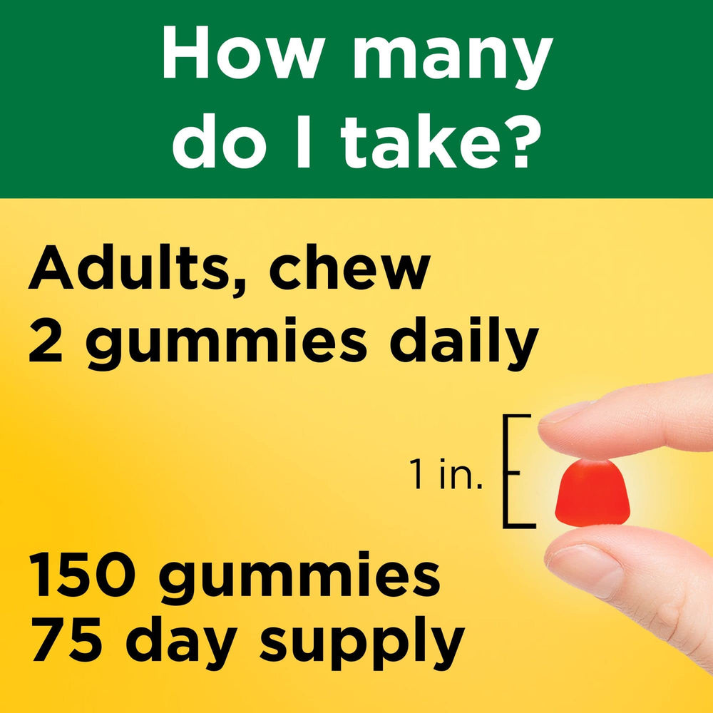 Serving instructions: adults chew two gummies daily