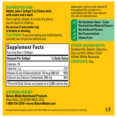 Calcium and Vitamin D3 softgels imagery
