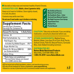 Cherry-flavored Nature Made Vitamin D3 Gummies