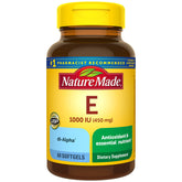 Front view of Nature Made Vitamin E 450 mg dl-Alpha Softgels bottle (60 count)
