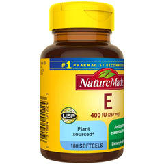 Nutrition label/ingredients on Nature Made Vitamin E bottle