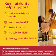 Nutrition facts for Nature Made Zero Sugar Multivitamin Gummies