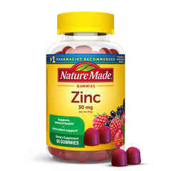 Nature Made Zinc 30 mg gummies bottle front (60-count)