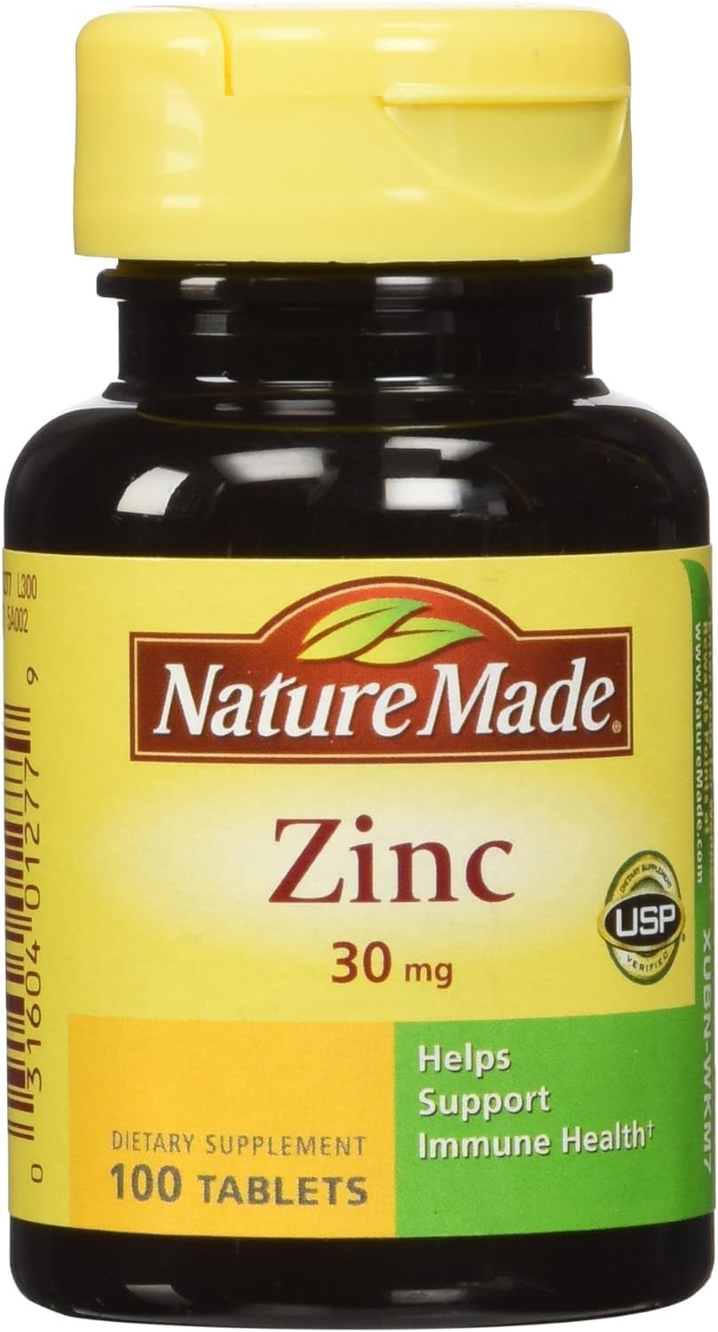 Nature Made Zinc Tabs 30 mg - 100 count bottle