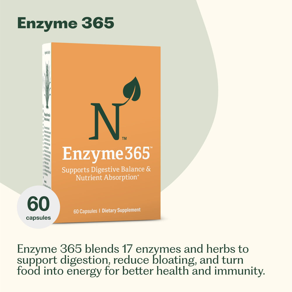 Close-up of Nature M.D. Enzyme 365 label