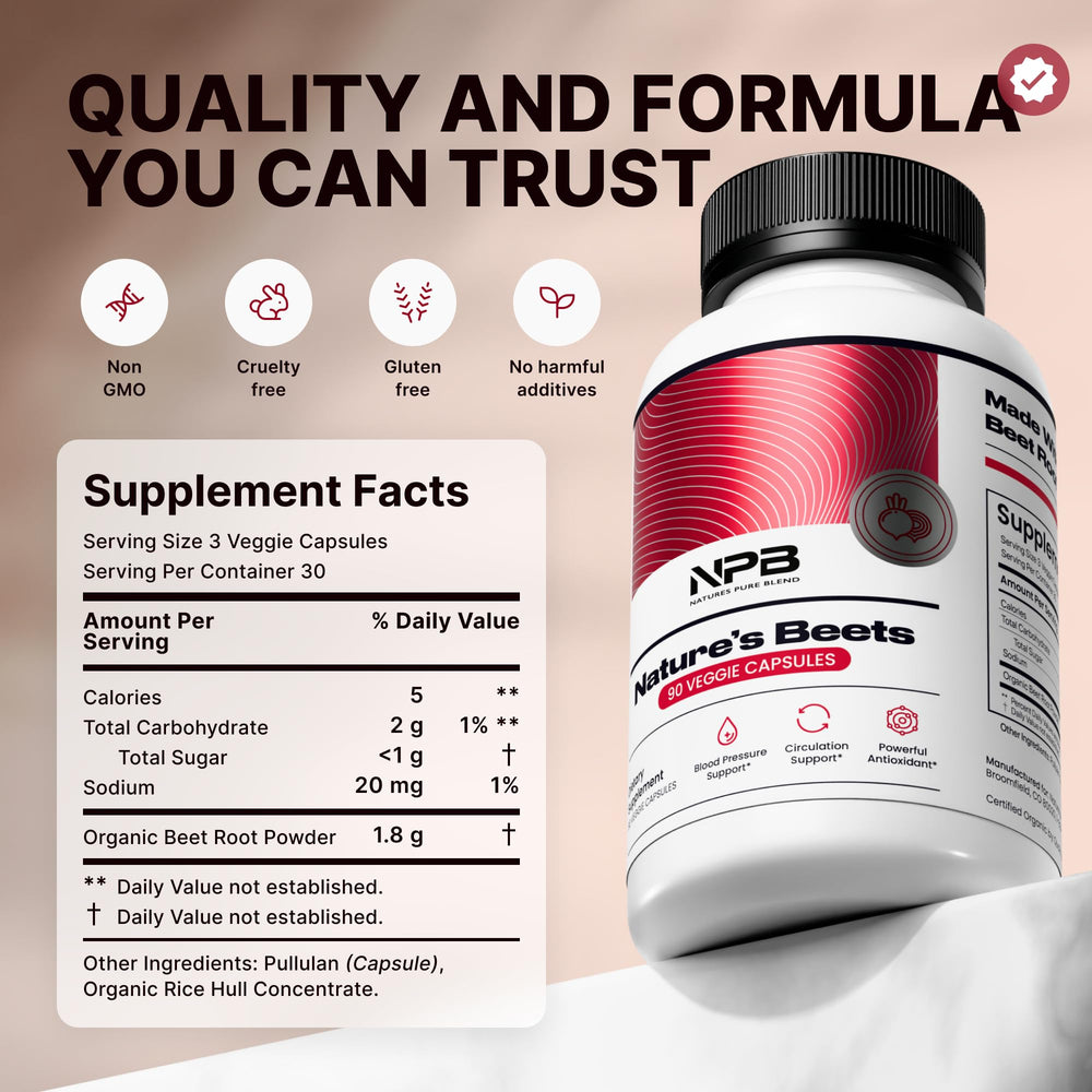 Beet root capsules that are easy to swallow