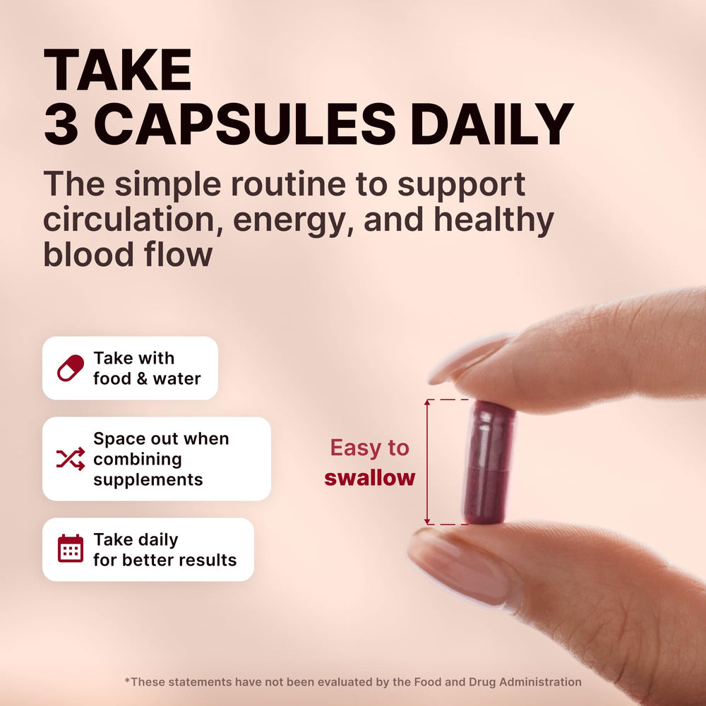 Beet root capsules labeled caffeine-free