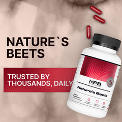 Travel-friendly bottle of beet root capsules