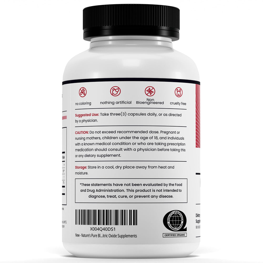 Organic beet root powder label with ingredients