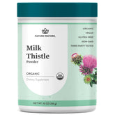 Front view of Nature Restore Milk Thistle Seed Powder 10 oz jar
