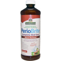 Nature's Answer PerioBrite Cinnamon Mint Mouthwash bottle, 16 oz, 2-pack