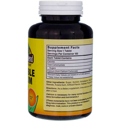 Gluten-free label on Nature's Blend calcium chewable bottle