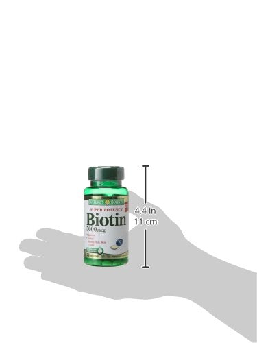 Close-up of Nature’s Bounty Biotin 5000 mcg softgels