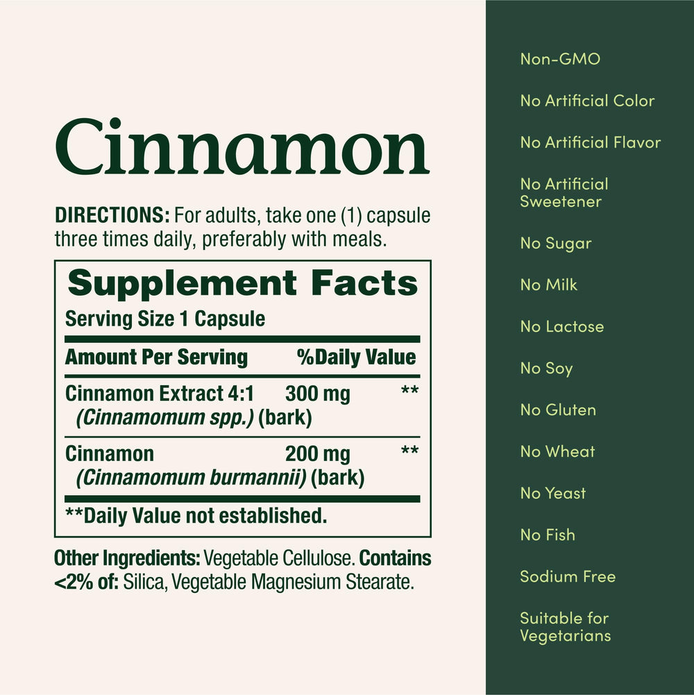 Two cinnamon capsules daily dosage recommended