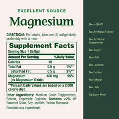 Daily value icon indicating 100% DV of magnesium per softgel