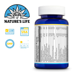 Mighty Mini Vite bottle back label with ingredients