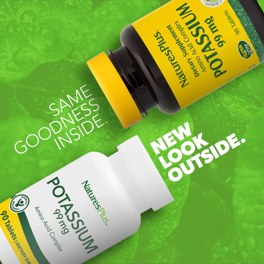 Potassium supplement bottle front