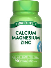 Bottle of Nature's Truth Calcium Magnesium Zinc 90 coated caplets