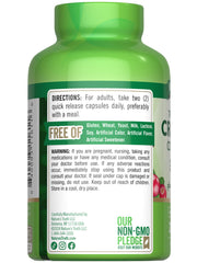 Lifestyle image showing capsules beside fresh cranberries