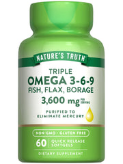 Nature's Truth Omega 3-6-9 Softgels bottle with label