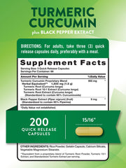 Close-up of Nature's Truth Turmeric Curcumin Complex bottle