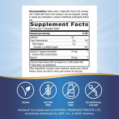 Close-up of Nature's Way DGL Ultra Extra Strength product label
